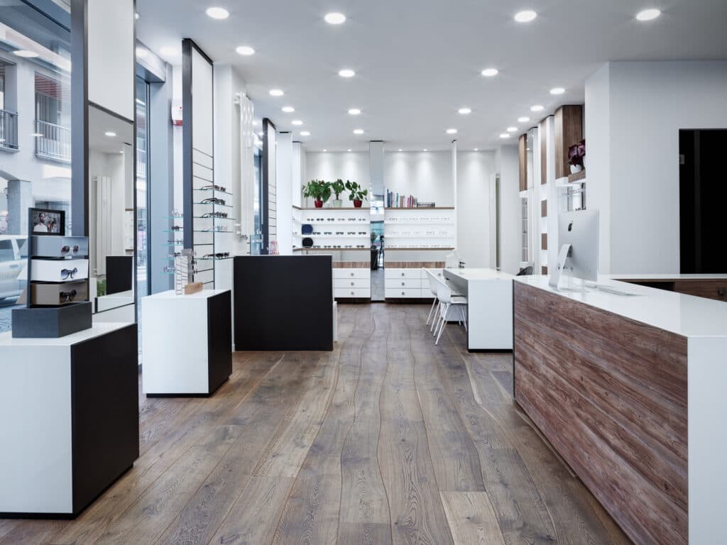 Arredamento per negozio di ottica